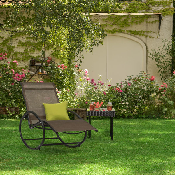 Blumfeldt Outdoor Rocking Metal Chair with Cushions & Reviews Wayfair